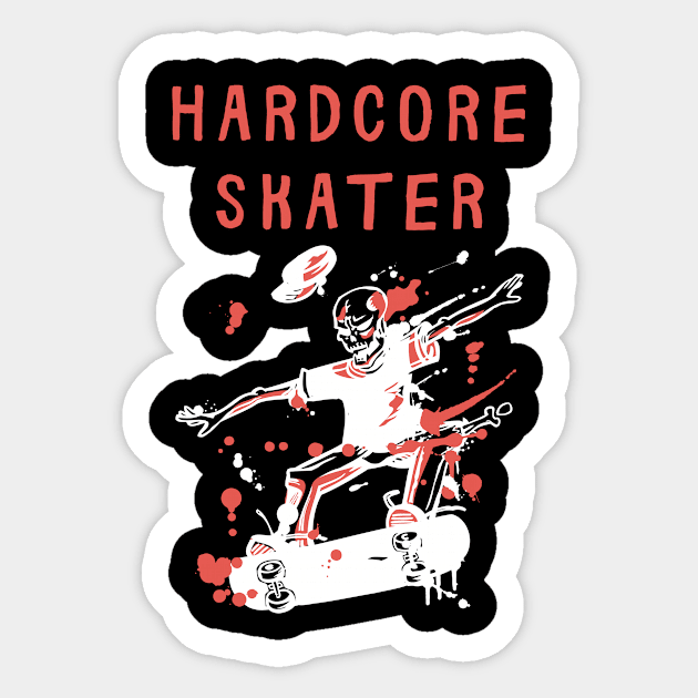 Hardcore Skater Sticker by FunnyStylesShop
